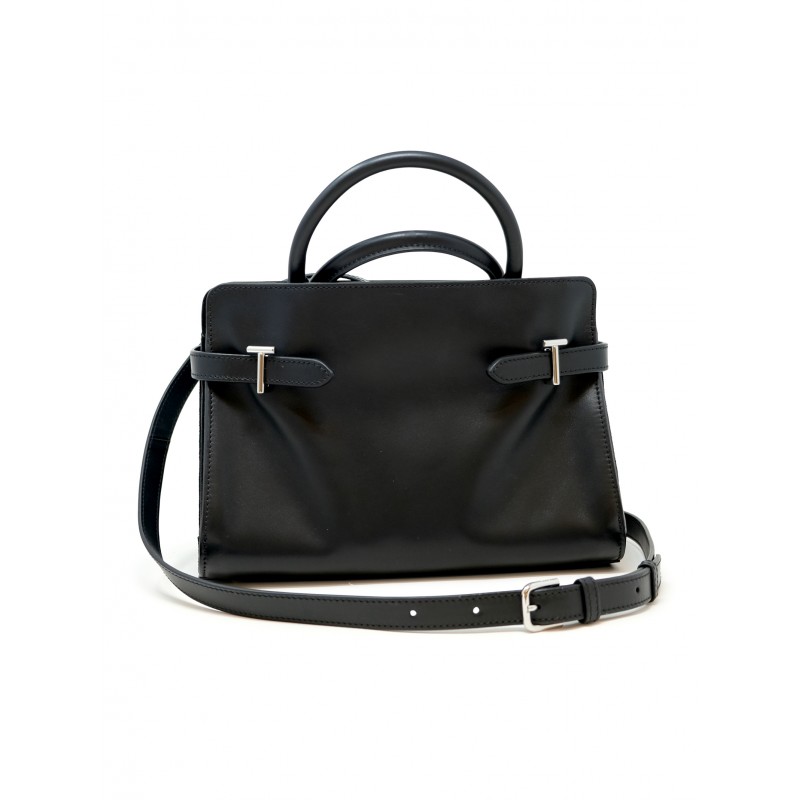 LE TANNEUR TEMI16M1N01 BLACK LEATHER/SUEDE MM SOFT BAG