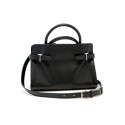 LE TANNEUR TEMI16M1N01 BLACK LEATHER/SUEDE MM SOFT BAG