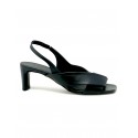 ROBERTO DEL CARLO 11709 BLACK LEATHER SANDALS