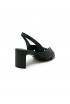 ROBERTO DEL CARLO 11709 BLACK LEATHER SANDALS