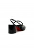 CHRISTIAN LOUBOUTIN 1250705 B439 BLACK PATENT LEATHER JANISPIKES 55 MARY JANES