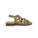 PONS QUINTANA 11235.000 BRONZE LEATHER TINA FLAT SANDALS