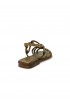 PONS QUINTANA 11235.000 BRONZE LEATHER TINA FLAT SANDALS