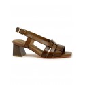 SANTONI WHNA70933HA3TACGC39 BROWN LEATHER SLINGBACK SANDAL
