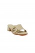 SANTONI WHVC71647HA2TWKAP10 BEIGE LEATHER BACKLESS SANDAL