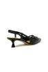 MARA BINI U307S BLACK LEATHER NAOMI SLINGBACK SANDALS