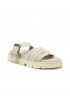 MOU SW461012A CHALK SUEDE BIO TWO BUCKLE SANDALS
