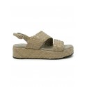 PONS QUINTANA 9805.000 BEIGE LEATHER FORLI FLAT SANDALS