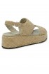 PONS QUINTANA 9805.000 BEIGE LEATHER FORLI FLAT SANDALS