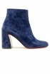 CHRISTIAN LOUBOUTIN 1200239 4320 BLUE SUEDE TURELA 85 ANKLE BOOTS