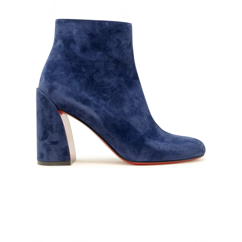CHRISTIAN LOUBOUTIN 1200239 4320 BLUE SUEDE TURELA 85 ANKLE BOOTS