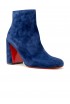 CHRISTIAN LOUBOUTIN 1200239 4320 BLUE SUEDE TURELA 85 ANKLE BOOTS