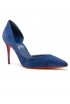 CHRISTIAN LOUBOUTIN 1210045 V198 BLUE SUEDE IRIZA 85 PUMPS