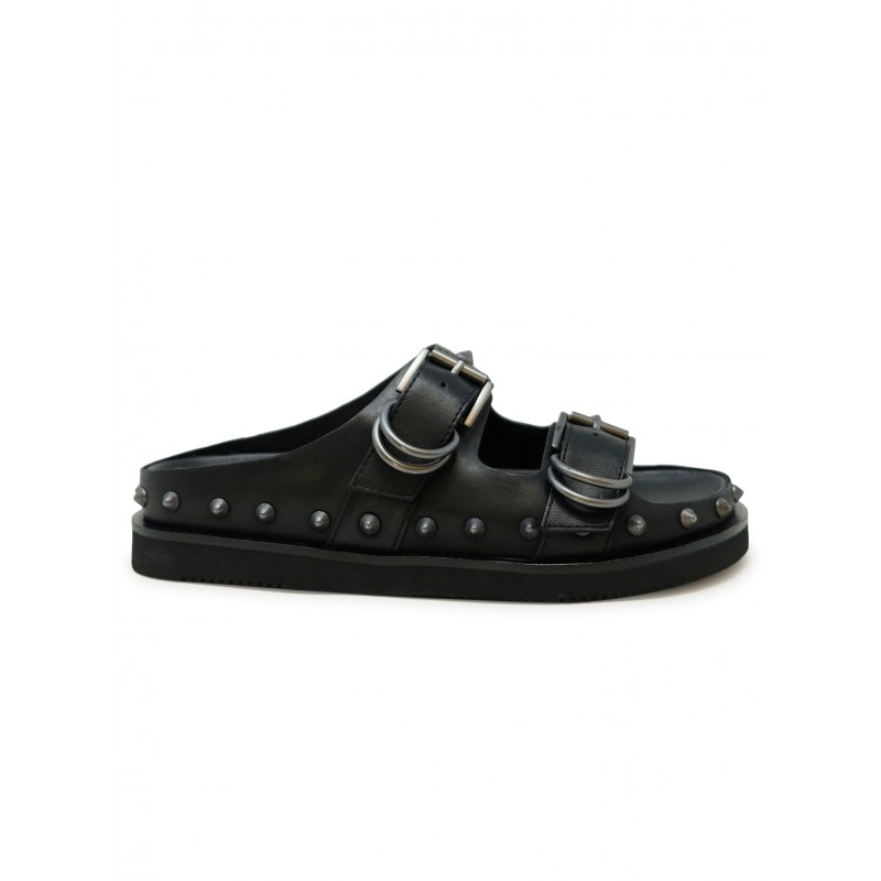 ASH BLACK LEATHER S25-URUS01SANDAL