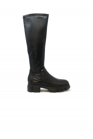 COPENHAGEN F5CPH556 BLACK VEGAN LEATHER STRETCH BOOTS