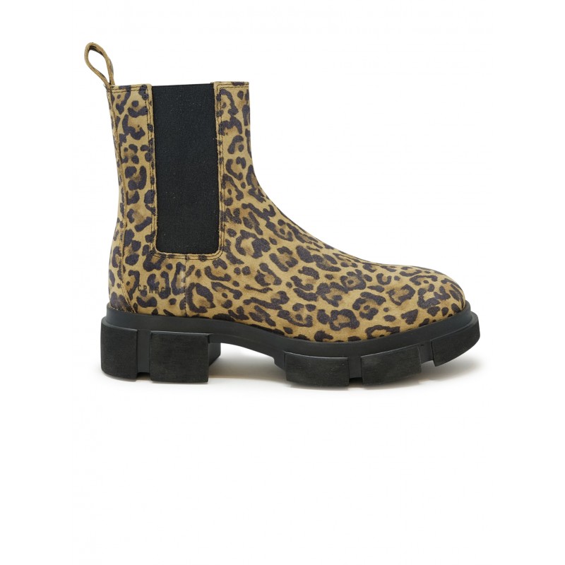 COPENHAGEN F5CPH570 LEOPARD SUEDE CHELSEA BOOTS