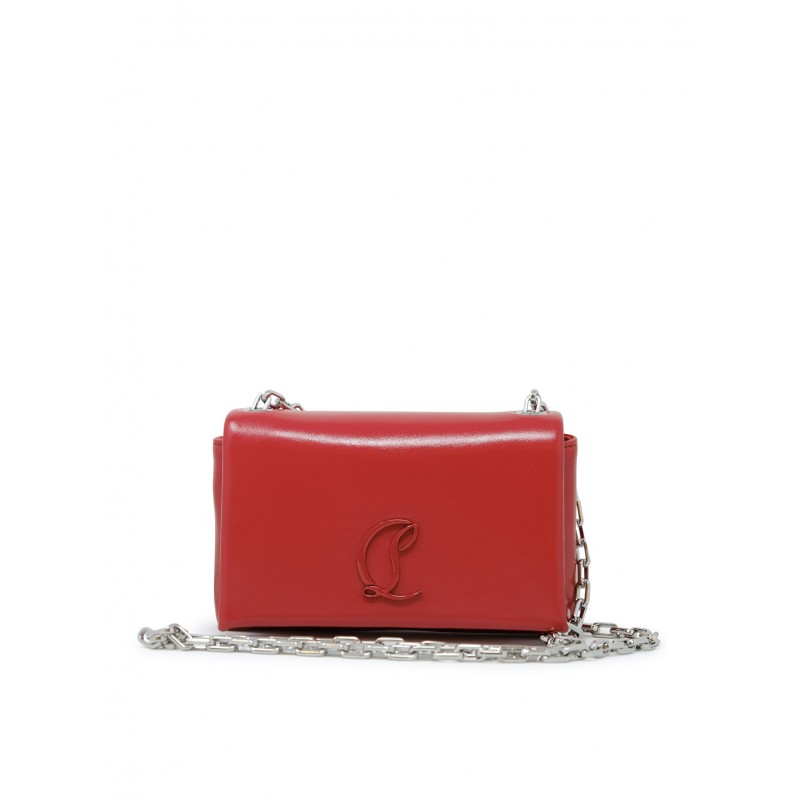 CHRISTIAN LOUBOUTIN 3255276 R251 RED LEATHER LOUBI54 SOFT POUCH BAG