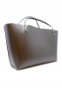 ALMALA CA011A0021 DARK BROWN LEATHER SHOPPING LIV TOTE BAG