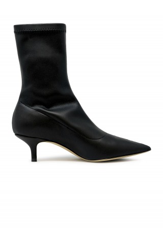 PAROSH D060122 SLAYSHOE BLACK ECO LEATHER STRECH BOOTS