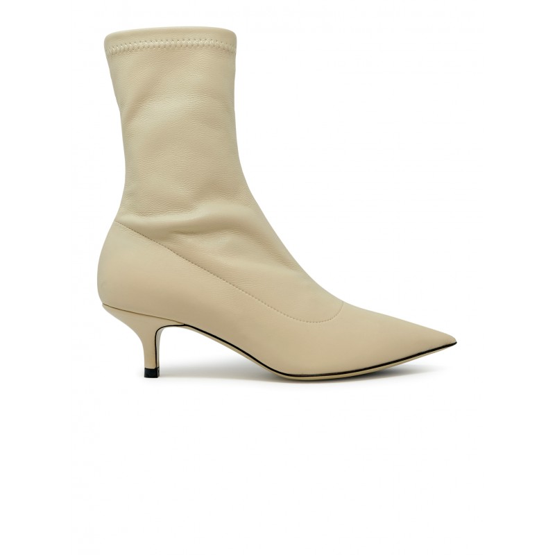 PAROSH D060122 SLAYSHOE BEIGE ECO LEATHER STRECH BOOTS