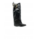 ELENA IACHI E4485 BLACK LEATHER BOOTS