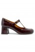CHIE MIHARA BORDEAUX PATENT LEATHER MOKASI SHOES