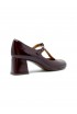 CHIE MIHARA BORDEAUX PATENT LEATHER MOKASI SHOES