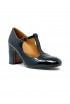 CHIE MIHARA BLACK PATENT LEATHER MADAM SHOES