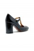 CHIE MIHARA BLACK PATENT LEATHER MADAM SHOES