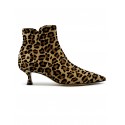 MARA BINI W231109 LEOPARD LEATHER NAOMI ANKLE BOOTS