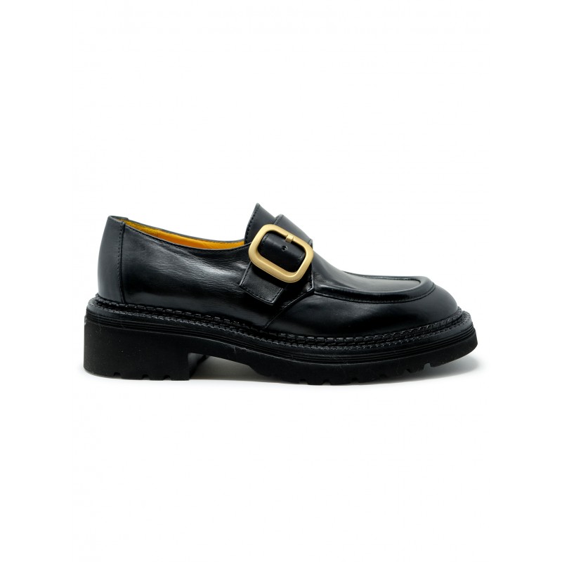 MARA BINI V411 BLACK LEATHER HESTER LOAFER