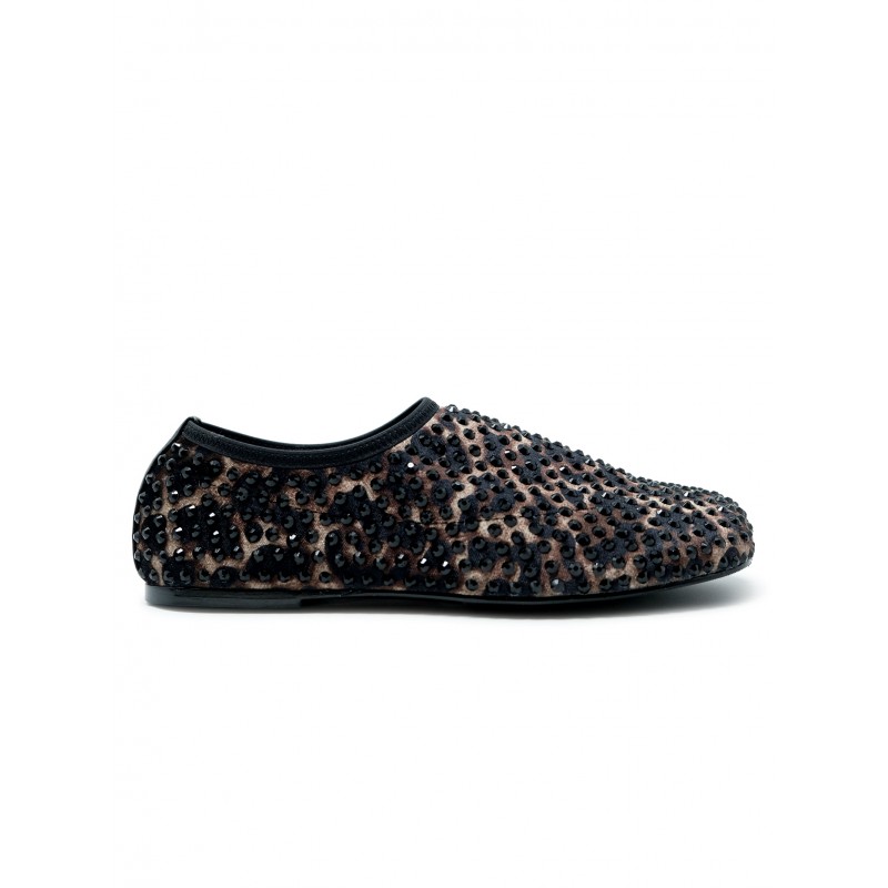 ELENA IACHI R20 LEOPARD LEATHER/GLITTER SHOES