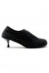 ELENA IACHI R19 BLACK LEATHER/GLITTER SHOES