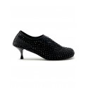 ELENA IACHI R19 BLACK LEATHER/GLITTER SHOES