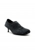 ELENA IACHI R19 BLACK LEATHER/GLITTER SHOES