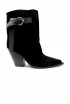 ELENA IACHI E4494 BLACK SUEDE LEATHER ANKLE BOOTS