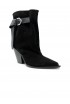 ELENA IACHI E4494 BLACK SUEDE LEATHER ANKLE BOOTS