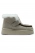 MAX&MOI H25 ALPINE LEATHER BOOTS AVEC BRODERIE ET POMPOM