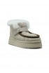 MAX&MOI H25 ALPINE LEATHER BOOTS AVEC BRODERIE ET POMPOM