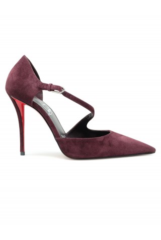 CHRISTIAN LOUBOUTIN 3250637 R839 BORDEAUX SUEDE MISS ZIGGYTA PUMPS