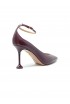 AQUAZZURA SROMIDP0-NSI-BKR BLACKBERRY LEATHER STRONG PUMP 85
