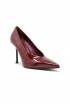 SERGIO LEVANTESI BURGUNDY PATENT LEATHER MODERN 56 PUMPS