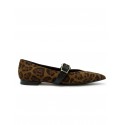 SERGIO LEVANTESI BROWN LEATHER VENERE 56 FLAT SHOES