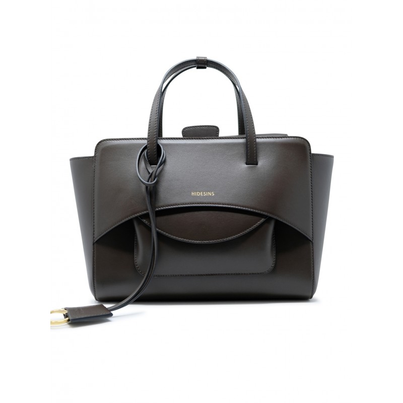 HIDESINS FL12TR39920 FLAP M PREMIERE BROWN LEATHER HANDBAG