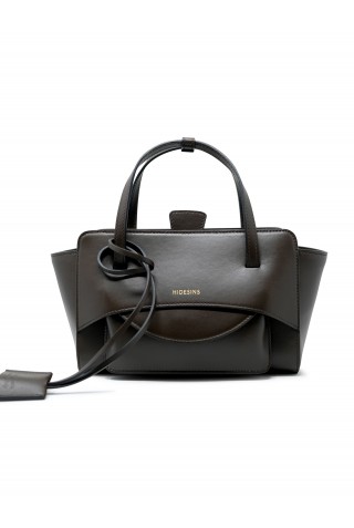 HIDESINS FL13TR39920 FLAP S PREMIERE DARK BROWN LEATHER HANDBAG