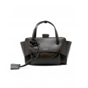 HIDESINS FL13TR39920 FLAP S PREMIERE DARK BROWN LEATHER HANDBAG