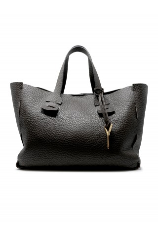 ELENA CARDINALI METAMORPHOSE M BROWN LEATHER HANDBAG