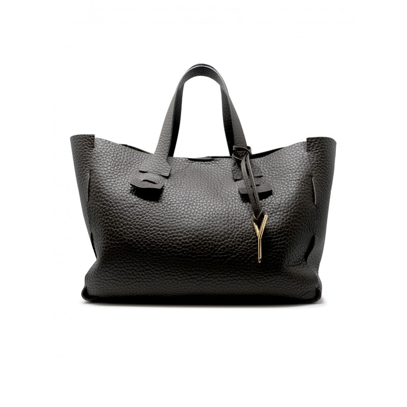 ELENA CARDINALI METAMORPHOSE M BROWN LEATHER HANDBAG