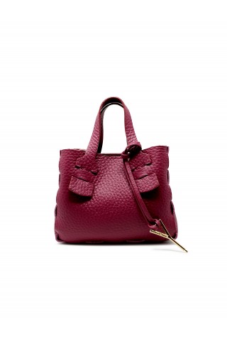 ELENA CARDINALI METAMORPHOSE X BORDEAUX LEATHER HANDBAG