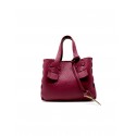 ELENA CARDINALI METAMORPHOSE X BORDEAUX LEATHER HANDBAG